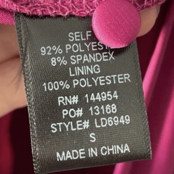 MAGENTA Plunge Neck Deep V maxi dress with slits size small - Picture 5 of 5